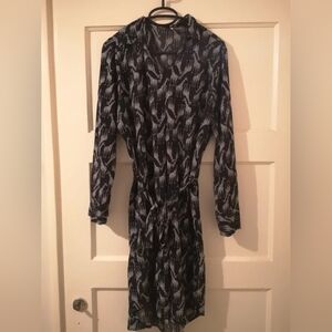 Elegant Black and White Patterned Dress